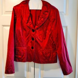 Joseph Ribkoff Red Shiny Evening Occassion Jacket 14